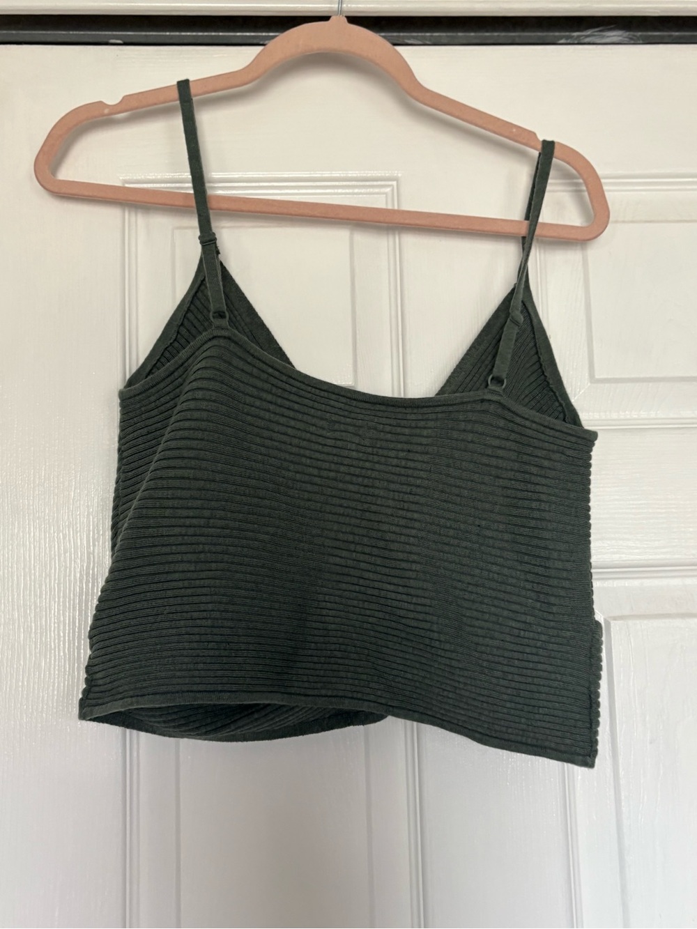 aerie Dark Green Ribbed Wrap Camisole - Picture 5 of 6